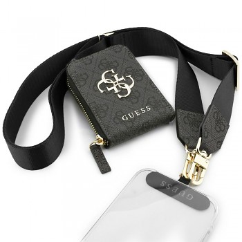Univerzální řemínek Guess 4G Metal Logo s malou peněženkou černý
