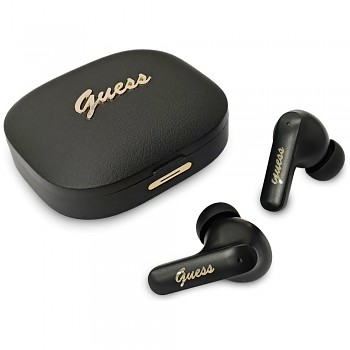 Bezdrátová sluchátka Guess Script Metal Logo (GUTWSX45PGSK) černá