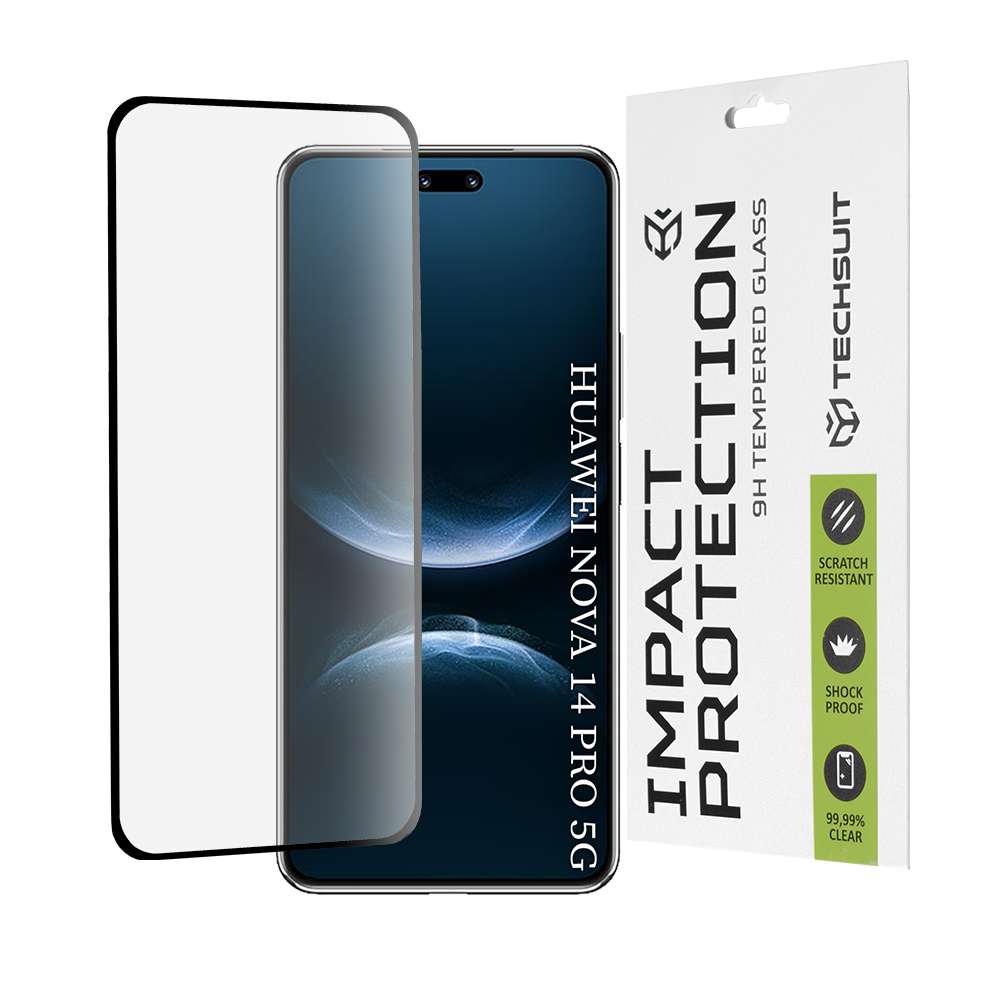 Levně Ochranné sklo Techsuit 111D Full Cover / Full Glue Glass / 3D Curved Screen Huawei nova 14 Pro černé