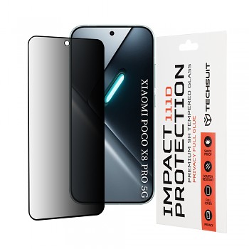 Ochranné sklo Techsuit 111D Privacy Full Glue Xiaomi Poco X8 Pro černé
