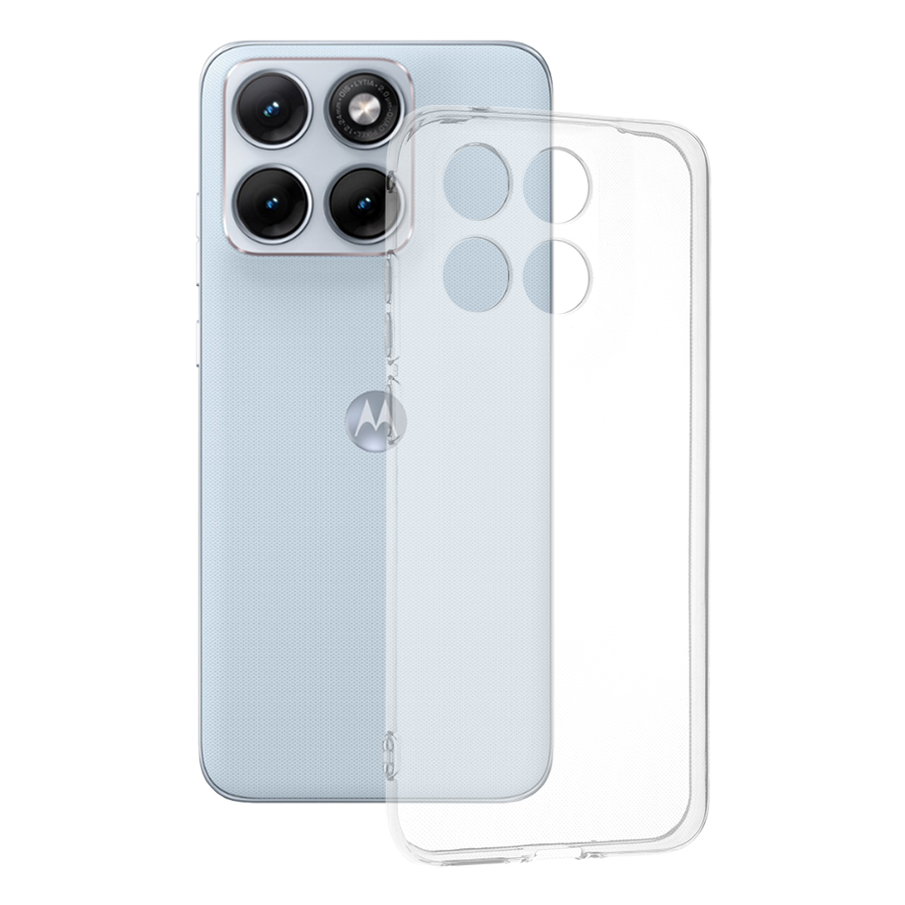Levně Kryt Techsuit Clear Silicone Motorola Edge 70 Fusion průhledný