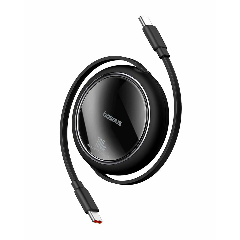 Levně Zatahovací Kabel Baseus Free2Draw Mini (100W / 1m) černý