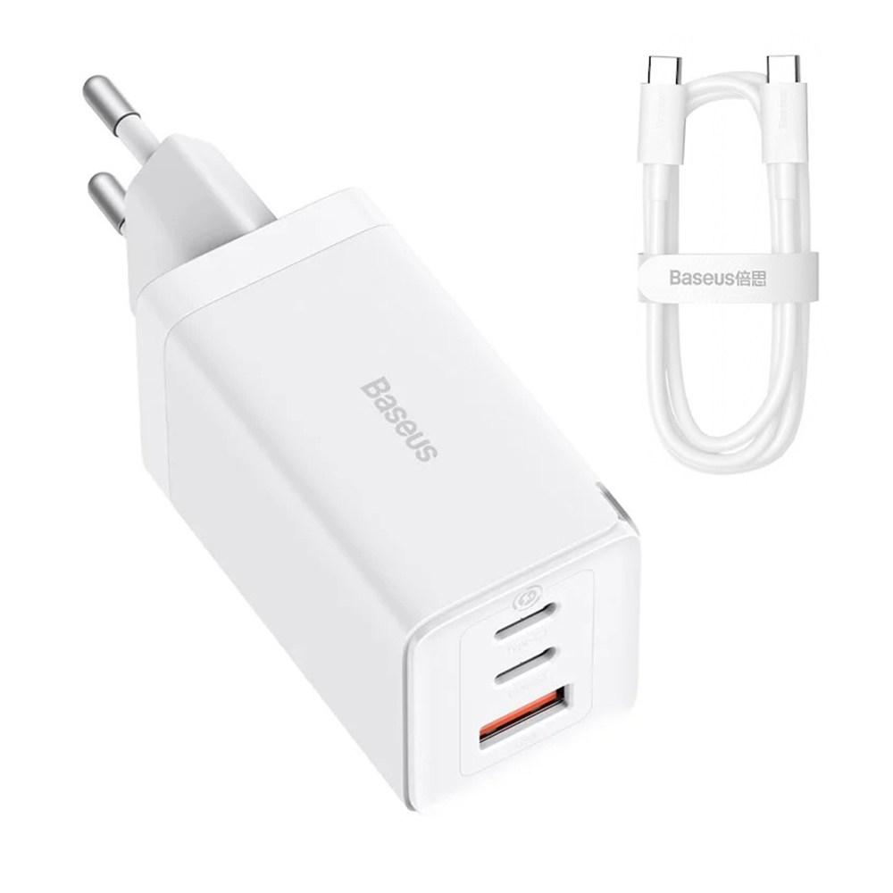 Levně Rychlonabíječka Baseus GaN5 Pro 100W s kabelem bílá