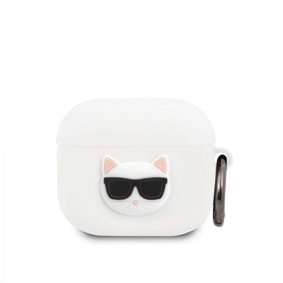 Levně Pouzdro silikonové Karl Lagerfeld Choupette Head pro Airpods 3 bílé