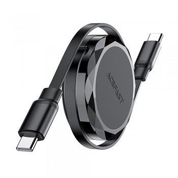 Datový kabel Acefast - Data Cable (C13-03) - Type-C to Type-C, 60W, Dual Retraction Charging Data Cable, Fast Charging, 0.8m - černý