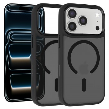 Polomatný kryt Liavec Cloudy s kovovým rámečkem fotoaparátu pro Apple iPhone 17 Pro Max (Tlačítko ovládání fotoaparátu) černý