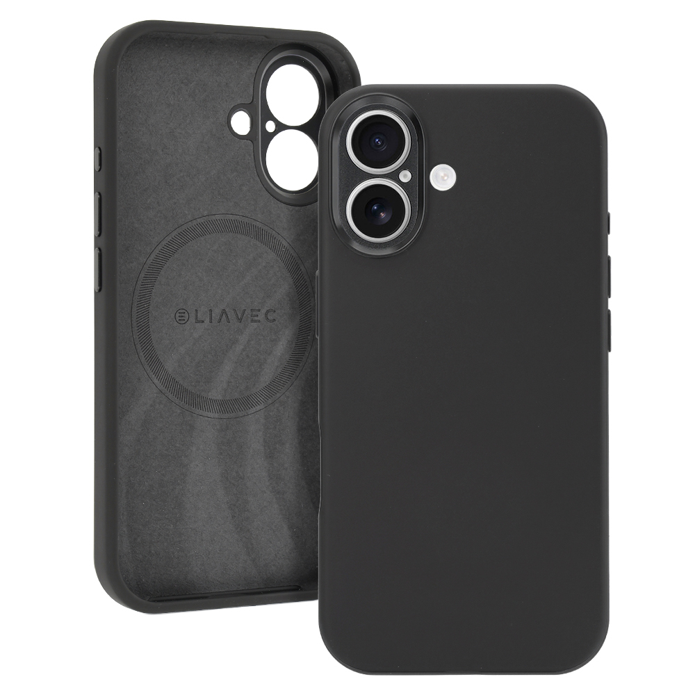Levně Kryt Liavec Silk Shield s kovovým rámečkem fotoaparátu pro Apple iPhone 17 černý