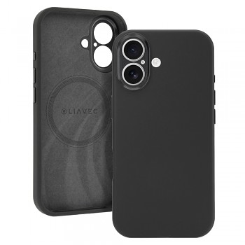 Kryt Liavec Silk Shield s kovovým rámečkem fotoaparátu pro Apple iPhone 17 černý