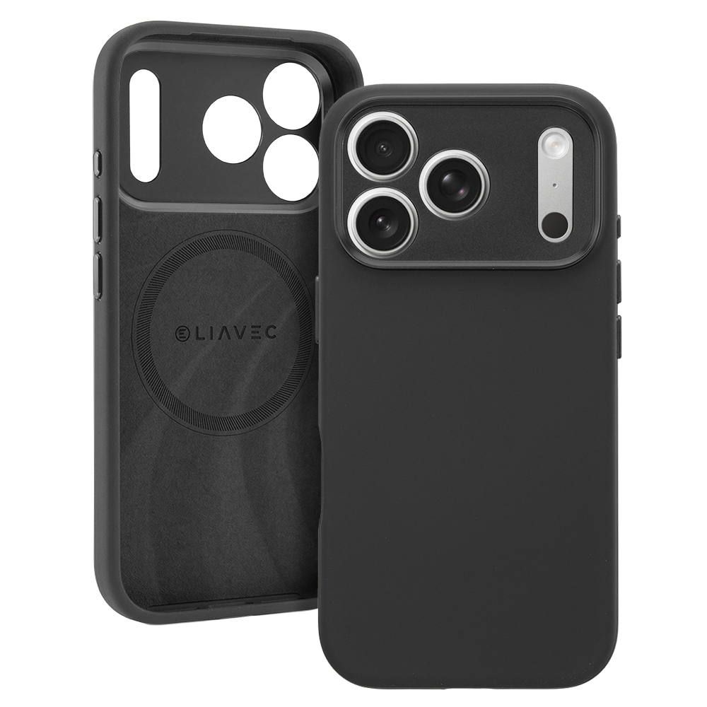 Levně Kryt Liavec Silk Shield s kovovým rámečkem fotoaparátu pro Apple iPhone 17 Pro Max černý