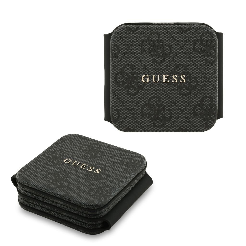 Levně Bezdrátová nabíječka Guess PU 4G MagSafe 3v1 černá