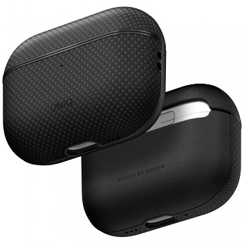 Pouzdro na sluchátka UNIQ - Keva Prime Series - AirPods Pro 3 - černé