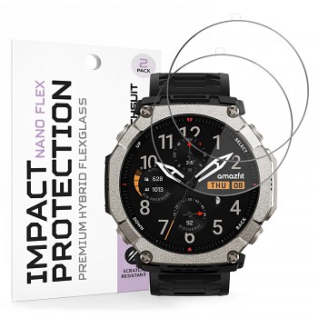 Ochranná fólie Techsuit - Nano Flex (2 pack) - Amazfit T-Rex Ultra 2 - černá