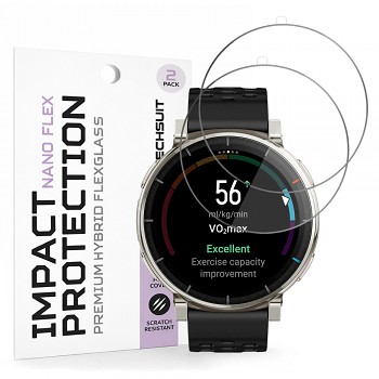Ochranná fólie Techsuit - Nano Flex (2 pack) - Amazfit Active 3 Premium - černá