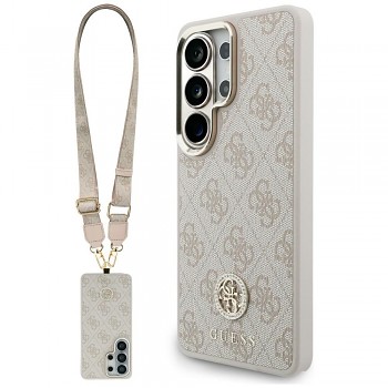 Kryt Guess - 4G Big Rhinestone Triangle Strap MagSafe (GUHMS26LP4G4DCSP) - Samsung Galaxy S26 Ultra - růžový