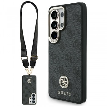 Kryt Guess - 4G Big Rhinestone Triangle Strap MagSafe (GUHMS26LP4G4DCSK) - Samsung Galaxy S26 Ultra - černý