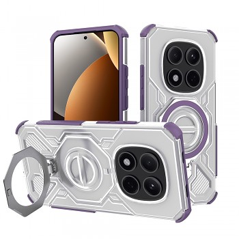 Kryt Techsuit Carbon Shield PRO pro Xiaomi Redmi Note 15 Pro+ 5G / Poco M8 Pro 5G fialově průhledný