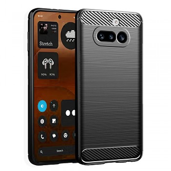 Kryt Techsuit Carbon Silicone pro Nothing Phone (4a) černý