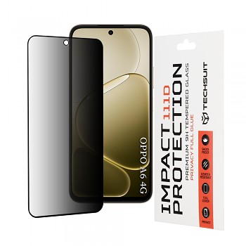 Tvrzené sklo Techsuit 111D Privacy Full Glue pro Oppo A6 4G A6x 4G a A6x 5G černé