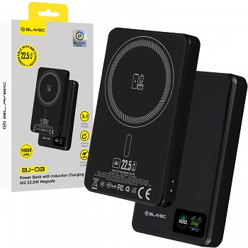 Powerbanka Blavec BJ-03 Slim 10000mAh černá hliníková 22,5W