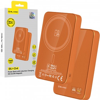 Powerbanka Blavec BJ-04 Slim 10000mAh oranžová skleněná 22,5W