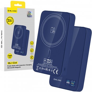 Powerbanka Blavec BJ-04 Slim 10000mAh tmavě modrá skleněná 22,5W