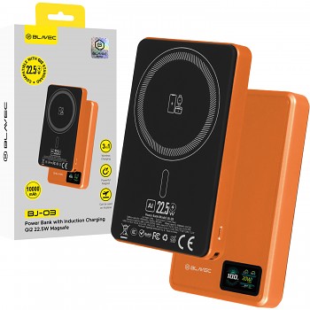 Powerbanka Blavec BJ-03 Slim 10000mAh oranžová hliníková 22,5W