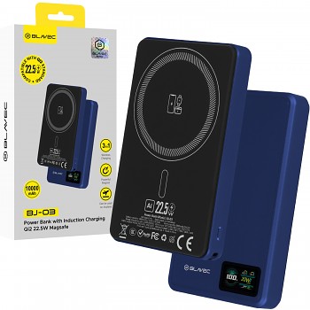 Powerbanka Blavec BJ-03 Slim 10000mAh tmavě modrá hliníková 22,5W