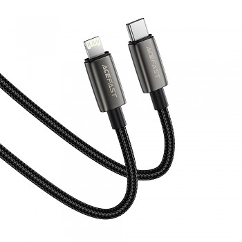 Kabel datový Acefast C23-01 USB-C na Lightning 30W opletený 1.2m černý