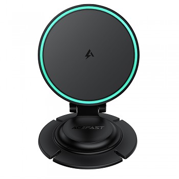 Držák do auta magnetický Acefast D65 15W s bezdrátovým nabíjením černý