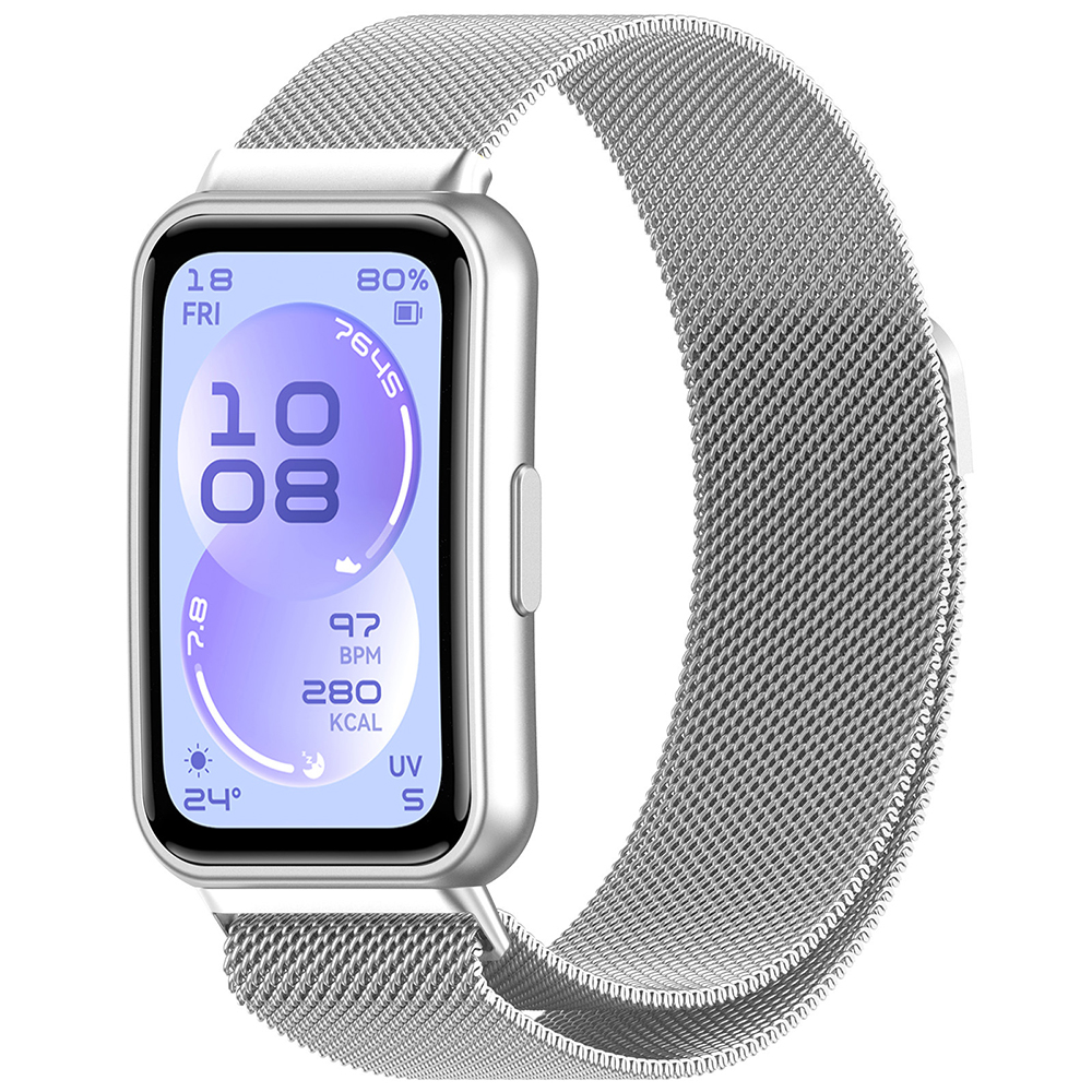 Levně Řemínek kovový Techsuit Watchband W009 stříbrný