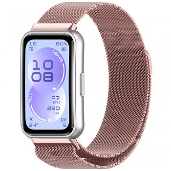 Řemínek kovový Techsuit Watchband W009 růžový