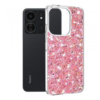 Kryt Techsuit Sparkly Glitter pro Xiaomi Poco M6 růžový