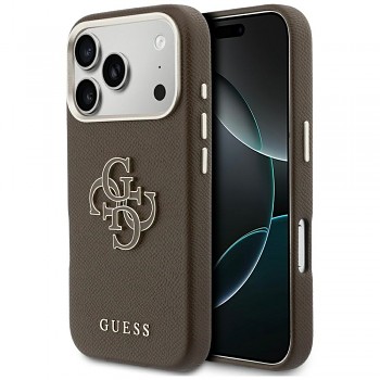 Kryt Guess Hardcase Resin Logo pro iPhone 17 Pro hnědý