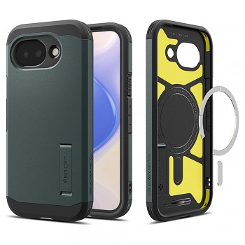 Kryt Spigen Tough Armor MagSafe pro Google Pixel 10a hlubinně zelený