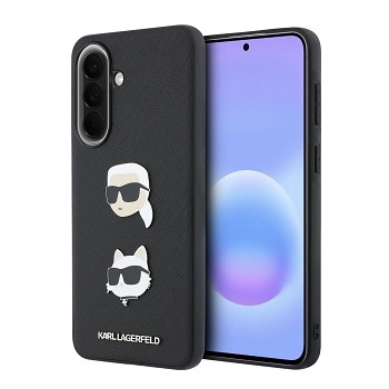 Kryt Karl Lagerfeld Liquid Silicone Metal Karl and Choupette pro Samsung Galaxy A57 černý
