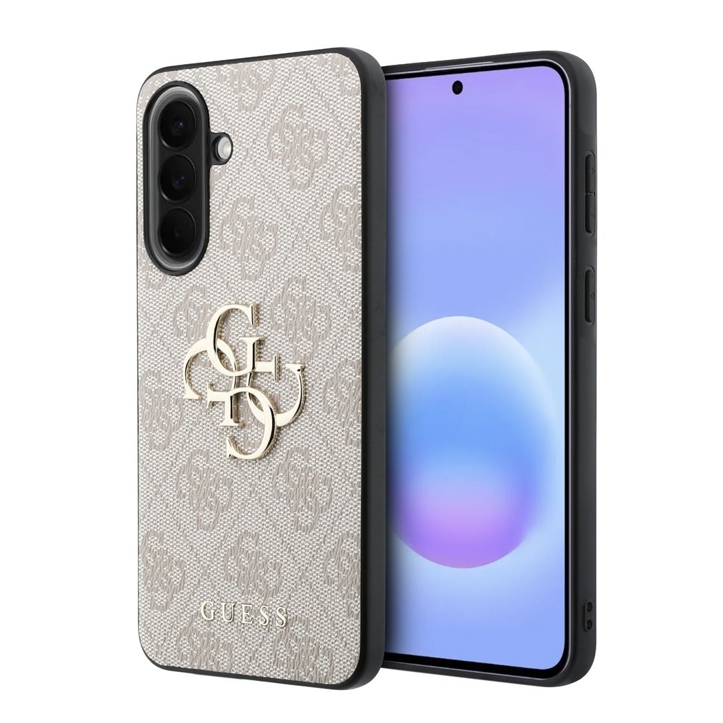 Levně Kryt Guess PU 4G Metal Logo pro Samsung Galaxy A57 růžový