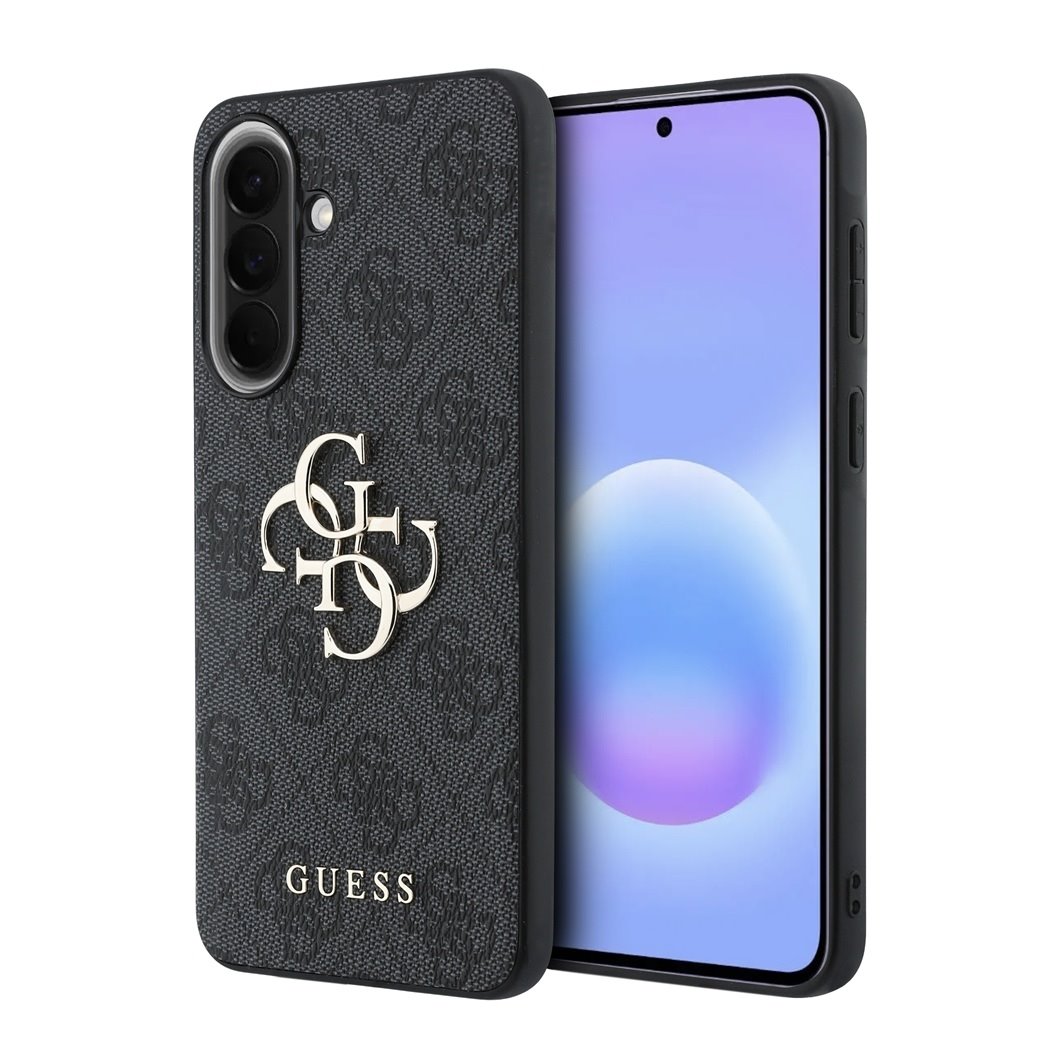 Levně Kryt Guess PU 4G Metal Logo pro Samsung Galaxy A57 šedý