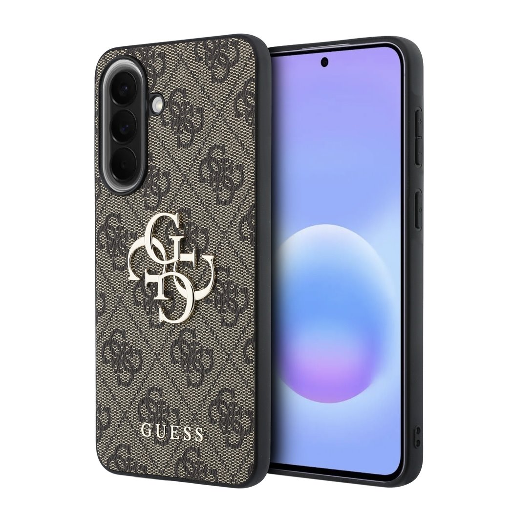 Levně Kryt Guess PU 4G Metal Logo pro Samsung Galaxy A57 hnědý