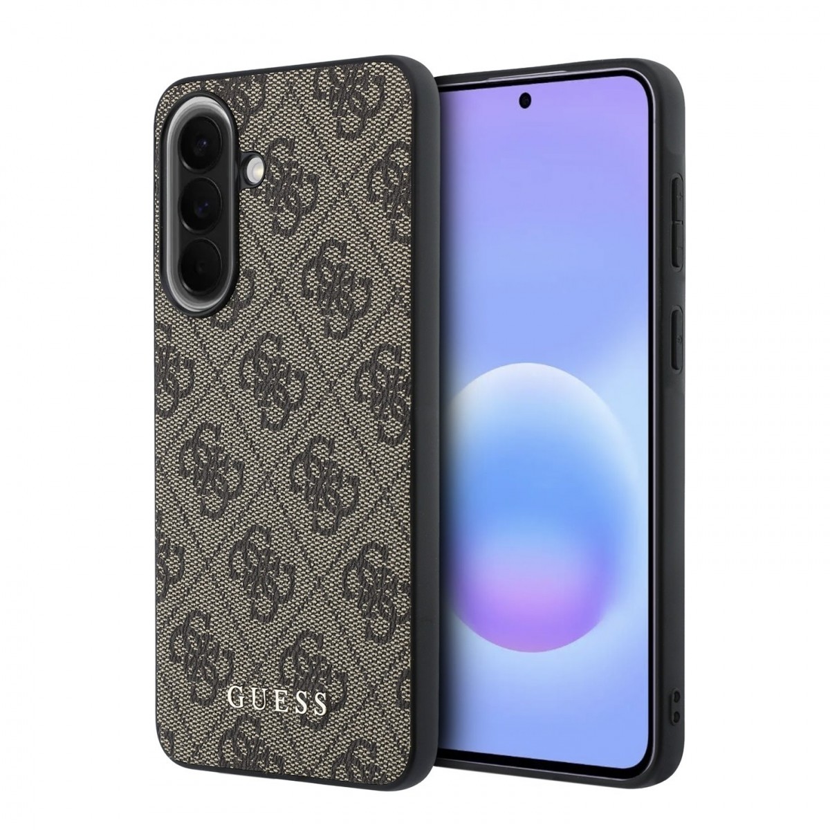 Levně Kryt Guess PU 4G Metal Classic Logo pro Samsung Galaxy A57 hnědý
