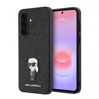 Kryt Karl Lagerfeld Fixed Glitter Metal Ikonik pro Samsung Galaxy A37 černý