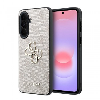 Kryt Guess PU 4G Metal Logo pro Samsung Galaxy A37 růžový