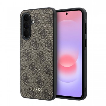Kryt Guess PU 4G Metal Classic Logo pro Samsung Galaxy A37 hnědý