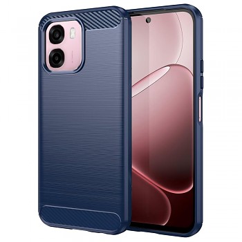 Kryt Techsuit Carbon Silicone Oppo A6 a A6x a A6k modrý