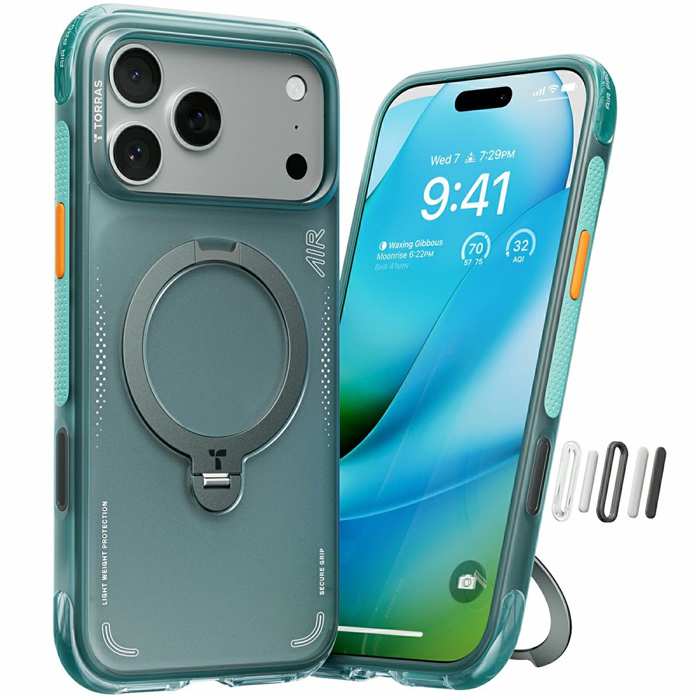 Levně Kryt Torras Ostand Spin Air Series iPhone 17 Pro Max Glacier Sprint