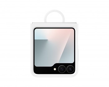 Silikonový kryt EF-PF741TWE Samsung s kroužkem pro Galaxy Z Flip 6/7 FE bílý