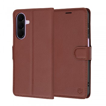 Knížkové pouzdro Techsuit Leather Folio Samsung Galaxy A27 5G hnědé