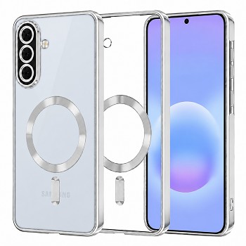 Kryt Techsuit Luxury Crystal MagSafe Samsung Galaxy A57 5G stříbrný