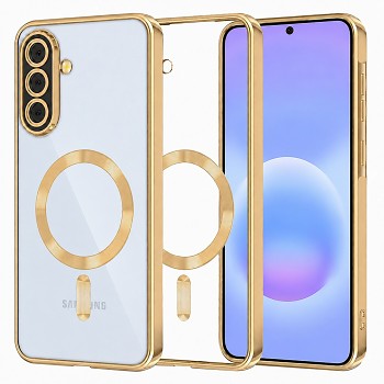 Kryt Techsuit Luxury Crystal MagSafe Samsung Galaxy A57 5G zlatý