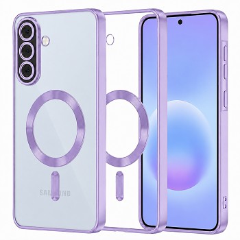 Kryt Techsuit Luxury Crystal MagSafe Samsung Galaxy A57 5G světle fialový