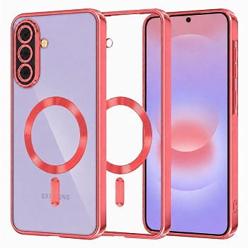 Kryt Techsuit Luxury Crystal MagSafe Samsung Galaxy A37 5G červený